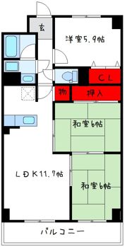 パレス深井の間取り画像