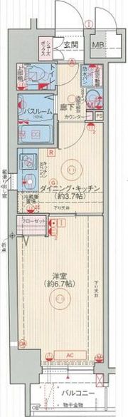 エステムプラザミッドプレイスの間取り画像