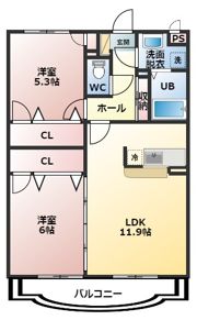 コンフォート姶良の間取り画像
