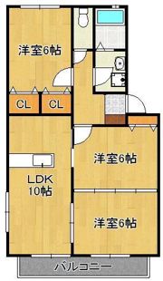 カルティエ星ヶ丘Iの間取り画像