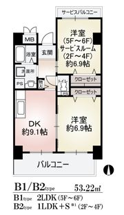 ノーブルコートの間取り画像