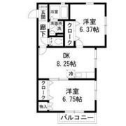 本牧グリーンハイツの間取り画像