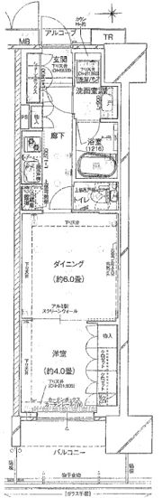 ブランズ北堀江プレイスの間取り画像