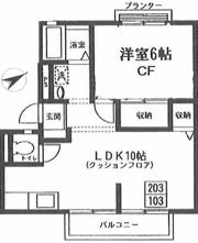 コリーヌ北ノ上C棟の間取り画像