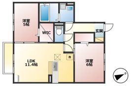 モラン角木の間取り画像