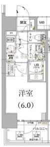 エスリード神戸兵庫駅ミッドポートの間取り画像