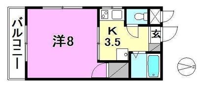 ハイツ紫の間取り画像