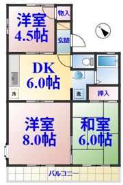 スカイハイツ池田Bの間取り画像