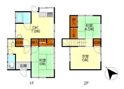 東畑1丁目13番40号戸建の間取り画像