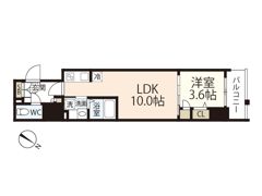 S－RESIDENCE東千田公園alesiaの間取り画像