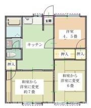 荒井ハイツAの間取り画像