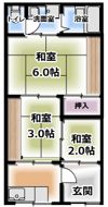 門真市野里町貸家の間取り画像