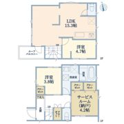 松庵1丁目戸建の間取り画像