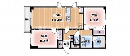 グランシャリオ(香里園)の間取り画像