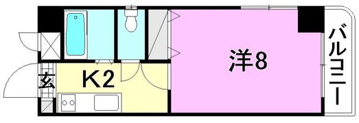 プライムone道後の間取り画像