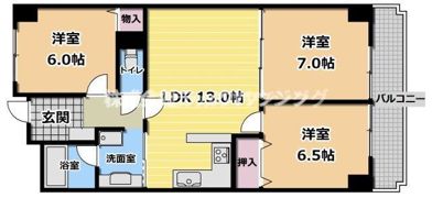 ロイヤルコート生江の間取り画像
