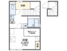 レオパレスメルピーチSUZUの間取り画像