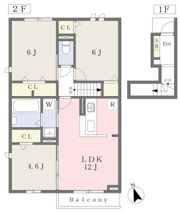 ブランフルールKの間取り画像
