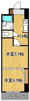 ギャラン南小倉の間取り画像