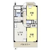 カーサフィオーレ西市駅前の間取り画像