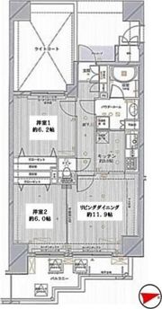 ランドステージ北千住ジョイフロントの間取り画像