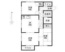 ハピネス浅田の間取り画像