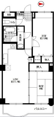 ルネ六甲八幡町の間取り画像