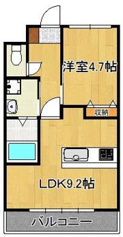 グランディール中間の間取り画像