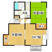 松本ハイツAの間取り画像