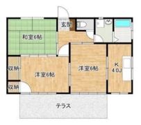 北新波貸家（南東2）の間取り画像
