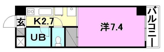 オクトワール松山土居田東館の間取り画像