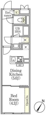 ツヴァイテ小竹向原の間取り画像