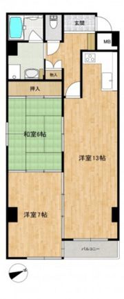 ベルソーレ松本の間取り画像