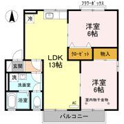 メゾン・ド・ベルベット Bの間取り画像