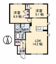 グランドメゾン片島 D棟の間取り画像