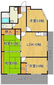 メゾンモンブラン則松 307号室の間取り画像