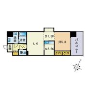 エスティメゾン薬院の間取り画像