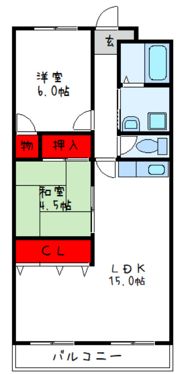 ヒカリハイツドイ2号館の間取り画像