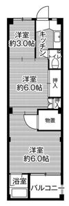 ビレッジハウス下更地2号棟の間取り画像