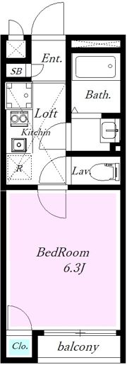 レオネクストシャトル杉田Ⅵの間取り画像