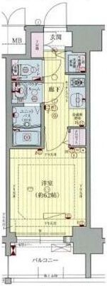 プレサンス玉造駅前ルージュの間取り画像