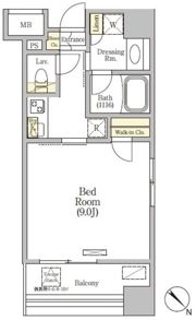 プラージュベイ横濱関内の間取り画像