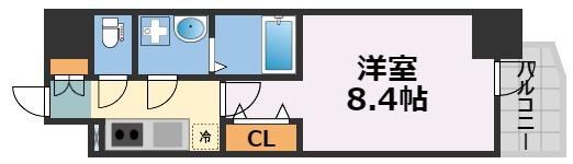 MELDIA CREST TAPP NAMBA-WESTの間取り画像