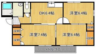 グリーンビレッジ湯川II B棟の間取り画像