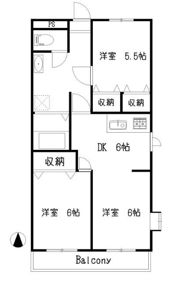ハイツおその井1号棟の間取り画像
