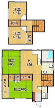 清田一丁目高村貸家の間取り画像