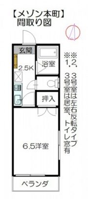 メゾン本町の間取り画像