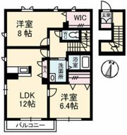 デルマール楽々園の間取り画像