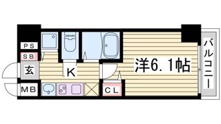 LaLaPlace三宮東アスヴェルの間取り画像