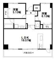 COTHAX北長瀬の間取り画像